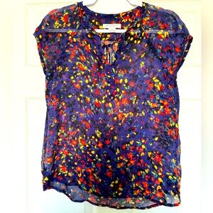 Brand Luz Claiborne size Petite Medium color blue, yellow and orange